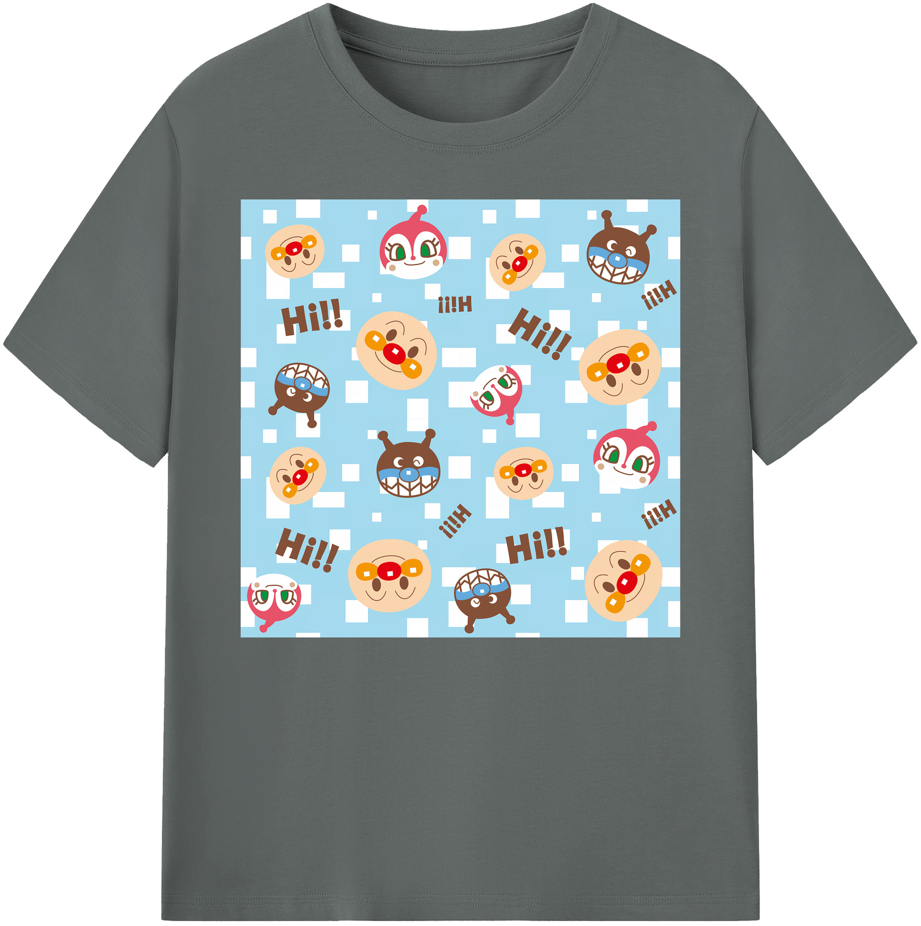 （画像用） アンパンマン Anpanman 綿100％ メンズ半袖Tシャツ｜肌触りやわらか＆通気性